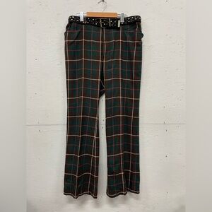 Vintage Kinsman Tartan Trousers, Size 34”, Wool Blend Unisex